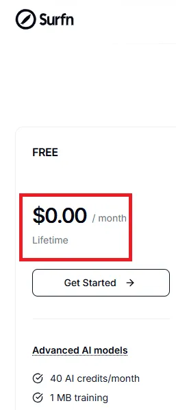 Surfn free offer